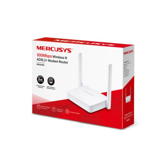 Tp-Link Mercusys MW300D N300 Wi-Fi ADSL2+ Modem Router