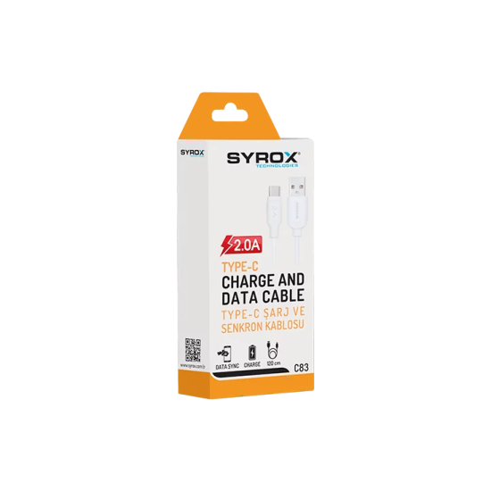 Syrox C83 2.0A Type-C ECO Şarj & Data Kablosu