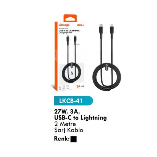 Linkage Lkcb-41 27W 3A USB-C to Lightning 2 Metre Şarj Kablo