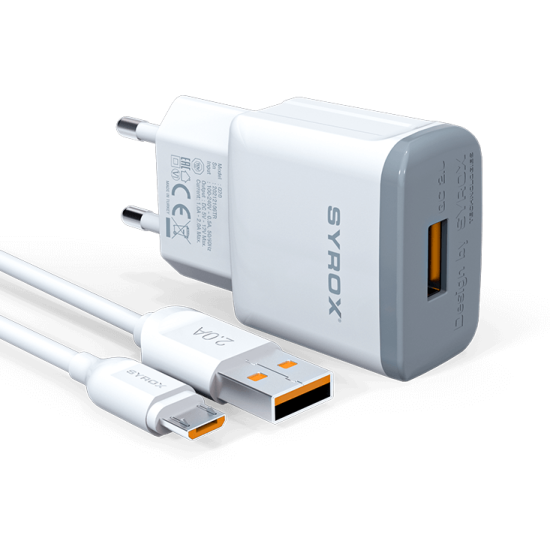 Syrox Q20 2.0A Micro USB Hızlı Şarj Aleti Quick Charging Set 2.0A