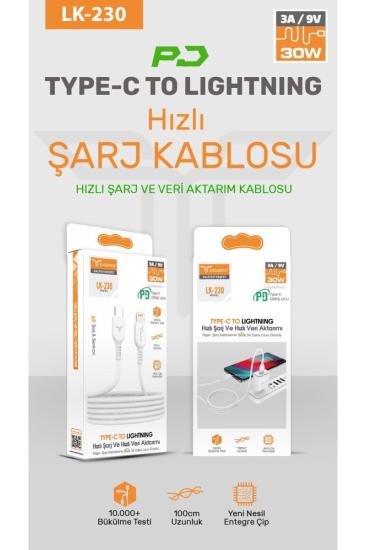 Lucatech LK-230 PD to Lightning Şarj Kablosu (ıphone uyumlu)