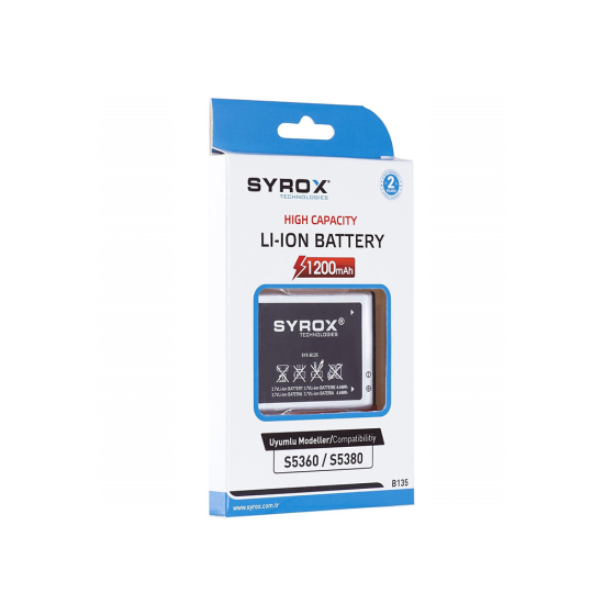 Syrox B135 Samsung S5830 / GLXY ACE Uyumlu Batarya