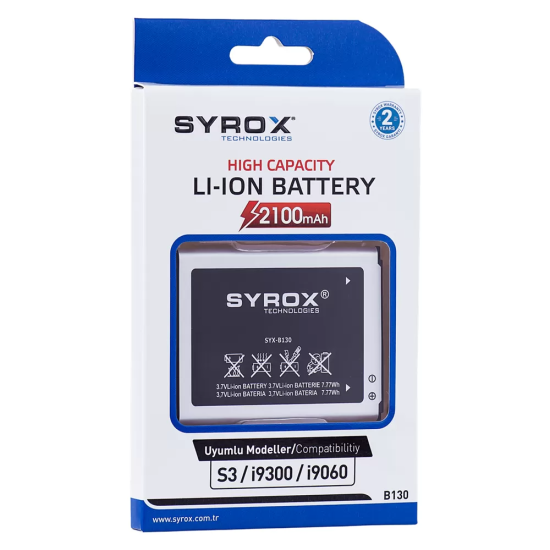 Syrox Samsung S3/ İ9300 / İ9060 Uyumlu Batarya