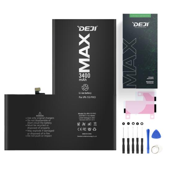 iPhone 15 Pro Mucize Batarya Deji 3400mAh - Yüksek Kapasite