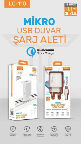 Lucatech LC-110 Micro 3.4A 18W Şarj Aleti